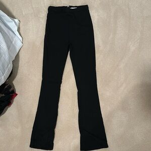 Flare leg super stretch black pants Sz M